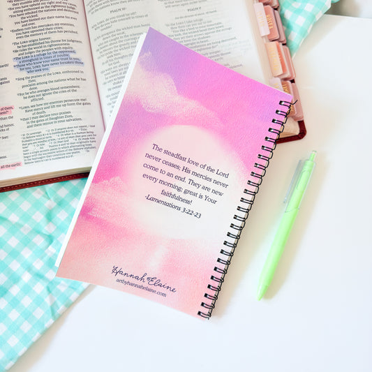 "Lamentations 3:22-23" Church Notes Journal