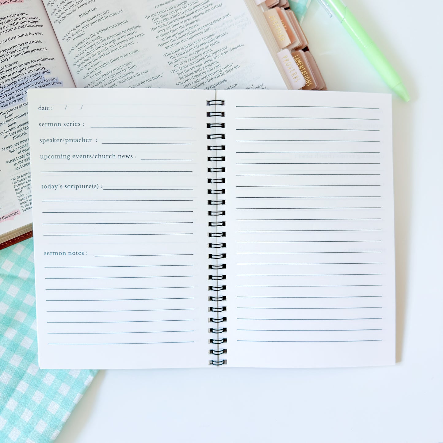 "Lamentations 3:22-23" Church Notes Journal
